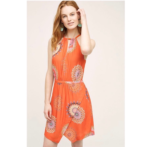 Anthropologie Dresses & Skirts - Anthropologie Orange Cocktail Dress